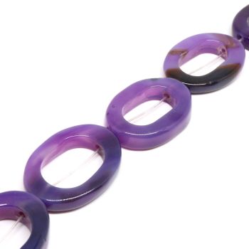 Prirodni Ahat perle alke 35x25x5mm-otvor oko 20x13 mm ( 1103023 )