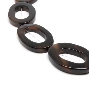 Prirodni Ahat perle alke 35x25x5mm-otvor oko 20x13 mm ( 1103025 )