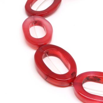 Prirodni Ahat perle alke 35x25x5mm-otvor oko 20x13 mm ( 1103029 )