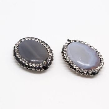 Ukrasna perla  od Ahata 20 x 16 mm ( 113002 )