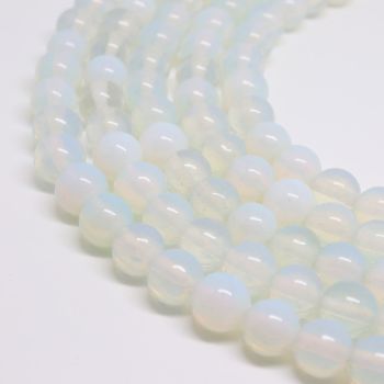 Opalit perle 4 mm faset , Cena je data za 1 niz od oko 39cm, Niz sadrži oko 98 perli ( 1138010 )