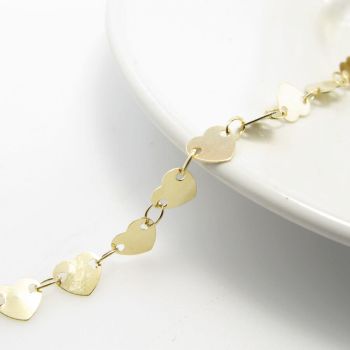 Metalni mesing lanac- boja zlata  6mm, alka 3x2mm ( L3-4Z)