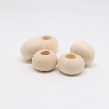 rvene ukrasne perle. Dimenzije 14x9 mm, rupa oko 5.5 mm. Natur drvo bez laka i boje ( 14126 )