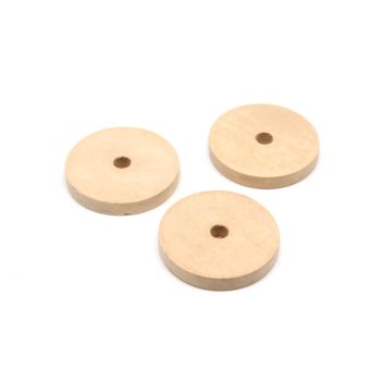 Drvene ukrasne perle. Dimenzije 25x4 mm, rupa oko 4 mm. Natur drvo bez laka i boje. ( 14127 )