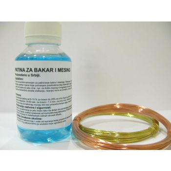 Patina za bakar i mesing, Sredstvo za patiniranje metala. Količina 80ml. (1500)