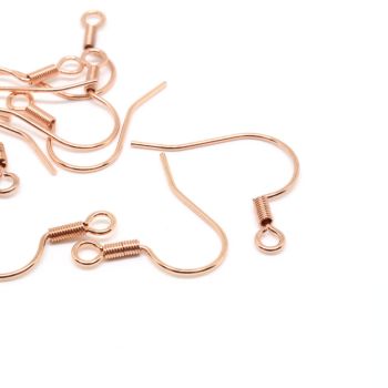 304 Stainless Steel Udice za minđuše 15x13 mm, rupa: 2mm, igla: 0.8mm- boj Rose Gold ( 2040024 )