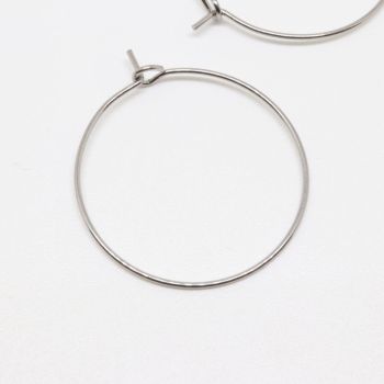 304 Stainless Steel Alka za minđuše 25x20 mm, igla: 0.8mm ( 2040028 )