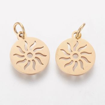 Privezak 304 Stainless steel 14x12x1.1mm boja zlata  ( 207001 )