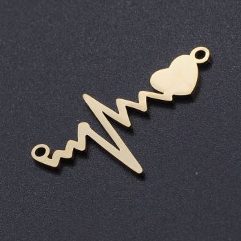 Link Impuls 304 Stainless steel 28x16x1mm, rupe 0,7mm- boja zlata ( 209114 )