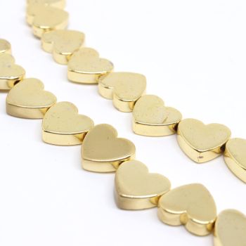 Hematit perle  8x8 mm- pozlata Yellow Gold ( 2131001 )