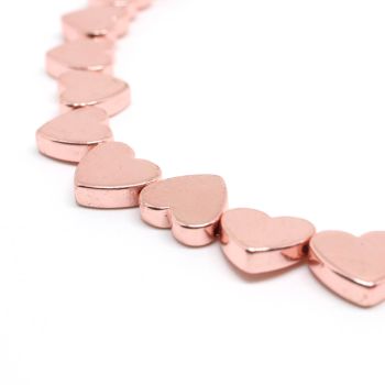 Hematit perle  8x8 mm- pozlata Rose  Gold ( 2131002 )