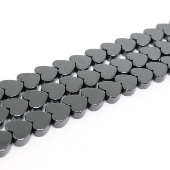 Hematit perle  8x8 mm, boja hematita, Cena je data za 1 niz od oko 39cm, Niz sadrži oko 48 perli ( 2131009 )