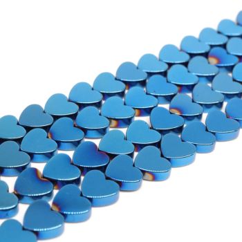 Hematit perle  3x3 mm, boja metalik plava, Cena je data za 1 niz od oko 39cm, Niz sadrži oko 98 perli ( 2131037 )