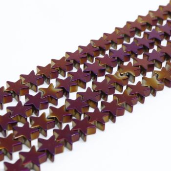 Hematit perle 3x3 mm, boja metalik ljubičasta, Cena je data za 1 niz od oko 39cm, Niz sadrži oko 98 perli ( 2131065 )