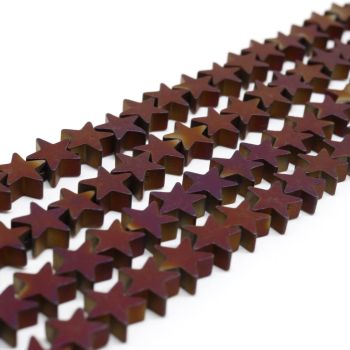 Hematit perle 3x3 mm, boja mat metalik ljubičasta, Cena je data za 1 niz od oko 39cm, Niz sadrži oko 98 perli ( 2131069 )