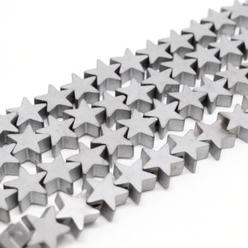 Hematit perle 3x3 mm, boja mat metalik srebro, Cena je data za 1 niz od oko 39cm, Niz sadrži oko 98 perli ( 2131089 )