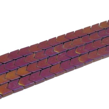 Hematit perle 3x4 mm, boja mat metalik ljubičasta, Cena je data za 1 niz od oko 39cm, Niz sadrži oko 98 perli ( 2131133 )