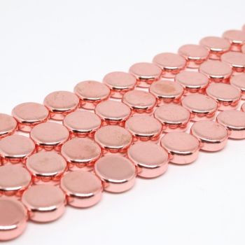 Hematit perle 7,5 x 3 mm, prevlaka Rose Gold hematit ( 2131256 )