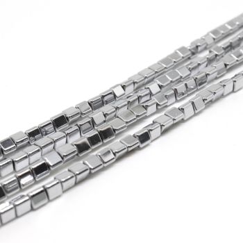 Hematit perle 3x5 mm, boja metalik srebro ( 2131259 )