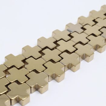 Hematit perle 8x8 mm, boja metalik zlatna ( 2131264 )