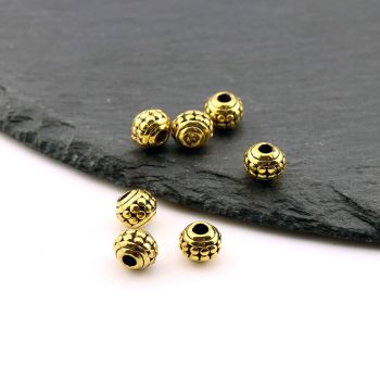 Metalna livena perla 7x6 mm, rupa 3mm…23MK11/1323DZL