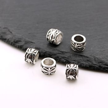 Metalna livena perla 9x7 mm, rupa 6mm…23MK11/13752D