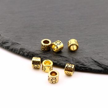 Metalna livena perla 7x6 mm, rupa 5mm…23MK11/13778BZL