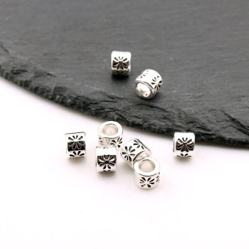 Metalna livena perla 7x6 mm, rupa 5mm…23MK11/13778D