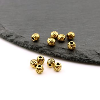 Metalna livena perla 5x5 mm, rupa 1.5mm…23MK11/6847DZL