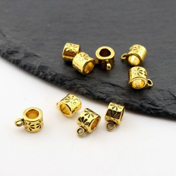 Metalni liveni nosac priveska 10x7x6 mm, rupa 5mm…23MK11/8297DZL