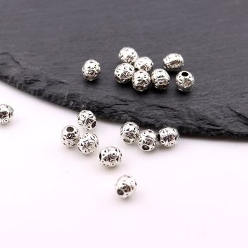 Metalna livena perla 6x6 mm, rupa 2mm…23MK12/1149B