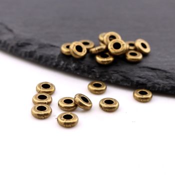 Metalna livena perla 6x2mm, rupa 3mm…23MK03A/12273CAM