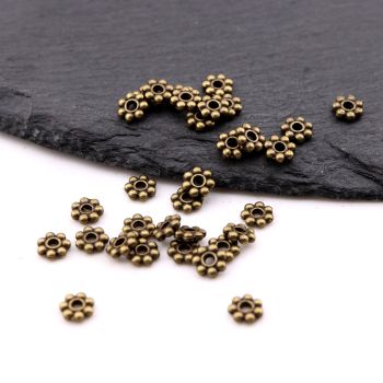 Metalna livena perla 5x1.5 mm, rupa 1.5mm…23MK14/89CAM