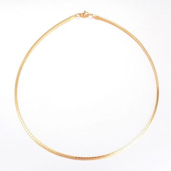 304 Stainless steel lanac/ ogrlica  oko 45 cm dužine x 3x1mm  ( 261011 )