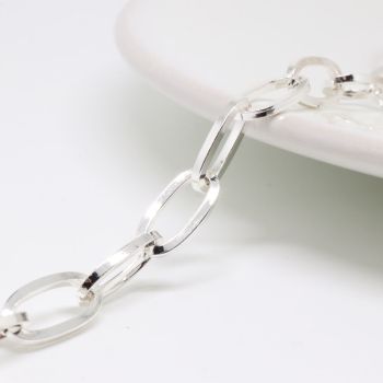 304 Stainless steel lanac  12x6x1.2mm boja srebra   ( 261022 )