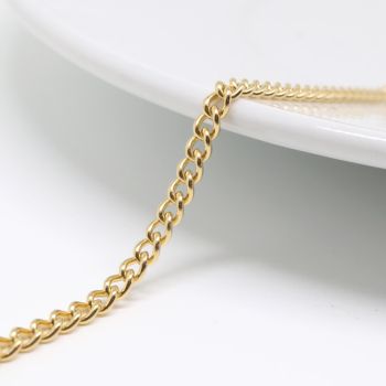 304 Stainless steel lanac u boji zlata - 4 x 3 mm  ( 26104 )