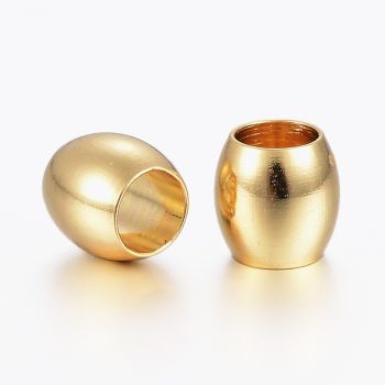 304 Stainless Steel razdelnici 6x6mm, rupa 4 mm- boja zlata ( 28105 )