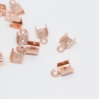 Završeci za traku, kožu mesing pozlata u boji  Rose Gold  10x5mm (  331037 )