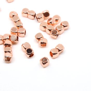 Perla 2x2 mm, rupa oko 1 mm- 18K pozlata Rose Gold (  331105 )