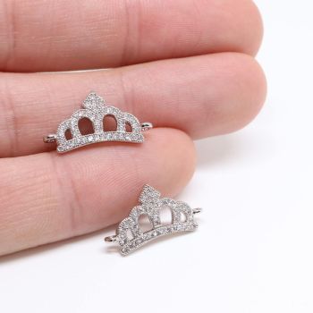 Konektor 21x11 mm Rodijum + CZ cirkoni (  334019 )