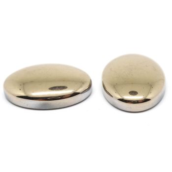 Kabašon 25x18  mm  Hemtit - metalik zlatna   ( 3400037 )