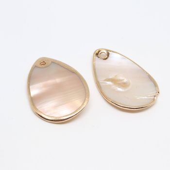 Privezak od Sedefa oko 30x20 mm- obod boja zlata (  340016 )