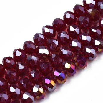 Brušeno staklo Rondele 8x6 mm ST100B29