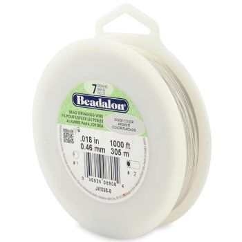 Čelična sajla za nizanje- 7 niti, 0,46 mm, Posrebrena, (  41003 )