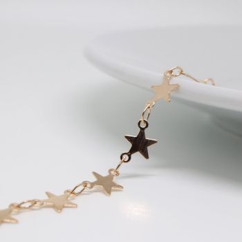Deko link lanac sa zvezdama- boja zlata   ( 50011 )