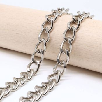 Metalni lanac 8x6mm, žica 1,4mm- boja inoxa ( 501004 )