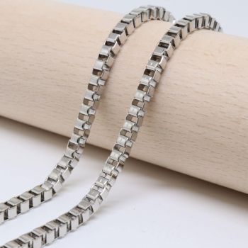 Metalni lanac 3x3 mm- boja inoxa   ( 501005 )