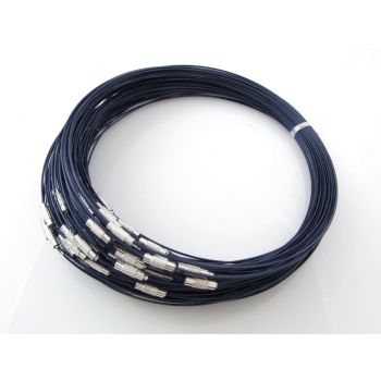 Čelična sajlica za ogrlice sa kopčom na šraf, prečnik 14,5 cm-- boja teget (532TEGET)