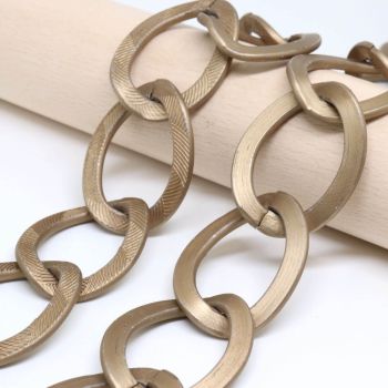 Aluminijumski lanac 35x25mm, žica 4x2mm - boja Antik bronza ( 6020006 )