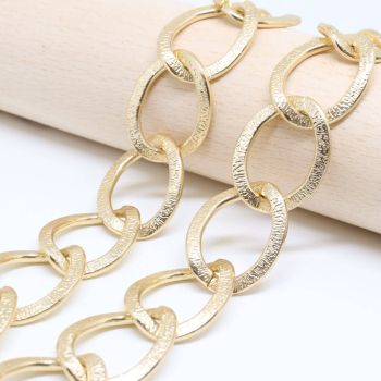 Aluminijumski lanac 21x16mm, žica 3x2mm - boja zlata ( 6020009 )